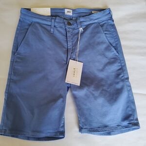 New Edwin Men's Slim Chino Khaki Mason Shorts Size 28 Blue